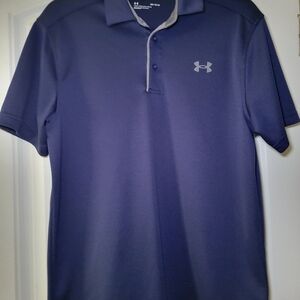 Under Armour Men's Loose Blue Polo Shirt